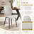 Modern PU Leather Dining Chair, Ergonomic Upholstered Side Chair with Black Metal Legs, Light Gray (Set of 4)-2006973338