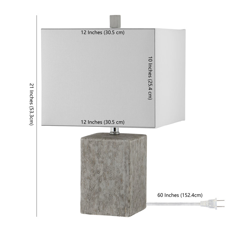Ensemble de lampes de table grises 21 po Adelanto