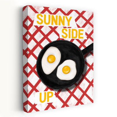 Sunny Side Up Breakfast 1 Piece Wrapped Canvas Wall Art