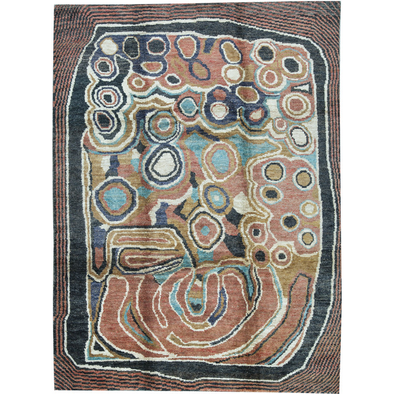 Tapis multicolore de haute qualité noué à la main