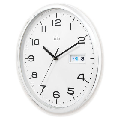 Acctim Supervisor Chrome Day/Date Wall Clock