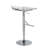 Contemporary Adjustable Bar Stool In Chrome And White Mesh