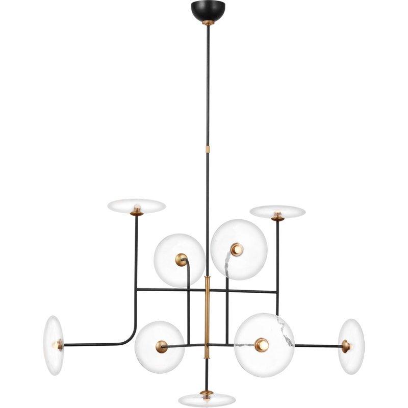 Ian K. Fowler Calvino X-Large Arched Chandelier, Aged Iron/Antique Brass