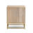2-Drawer Solid Wood Nightstand with Cane Fronts-1563262682