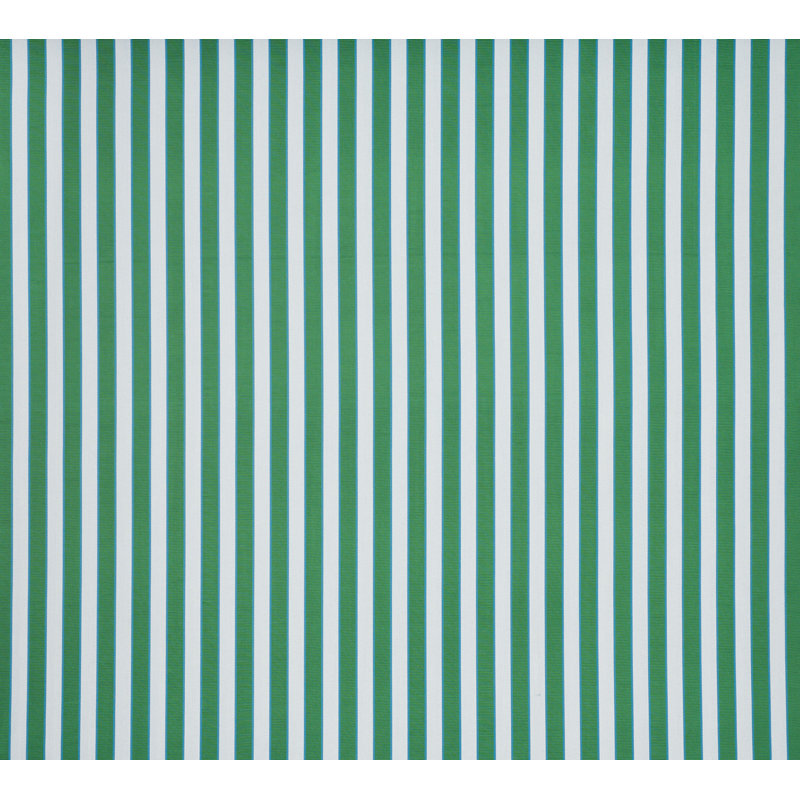Schumacher x Timothy Corrigan Ribbon Stripe Fabric, Emerald
