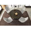 Round Stone Top Metal Base Dining Table