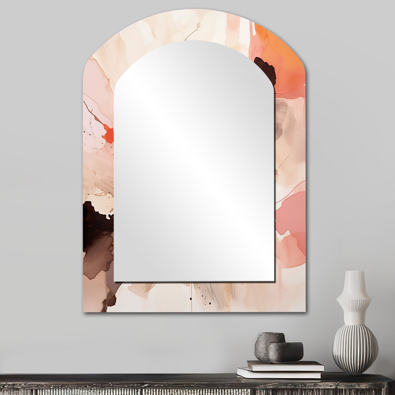 Miroir mural Distant Clouds Abricot Crush Infusion III, 34 po x 25 po