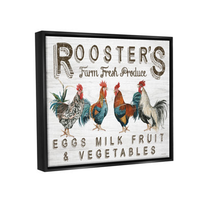 «Rustic Roosters Farm Fresh Produce Floater» par Cindy Jacobs