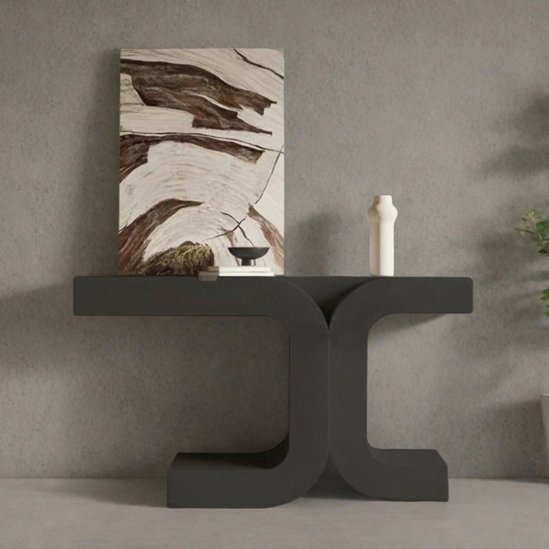 Console scandinave Creative, H 33,5 po x l 39,4 po x P 13,8 po, Noir