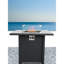 Table de foyer d'extérieur 25 po x 30 po avec couvercle, acier inoxydable, acier