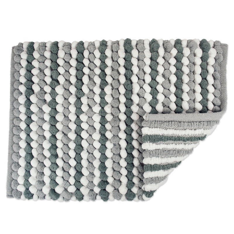 Dilly Non-Slip Bath Rug, 17" W x 24" L, Gray