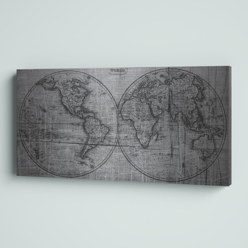 " Double Globe ", 18" H x 36" W x 1.5" D