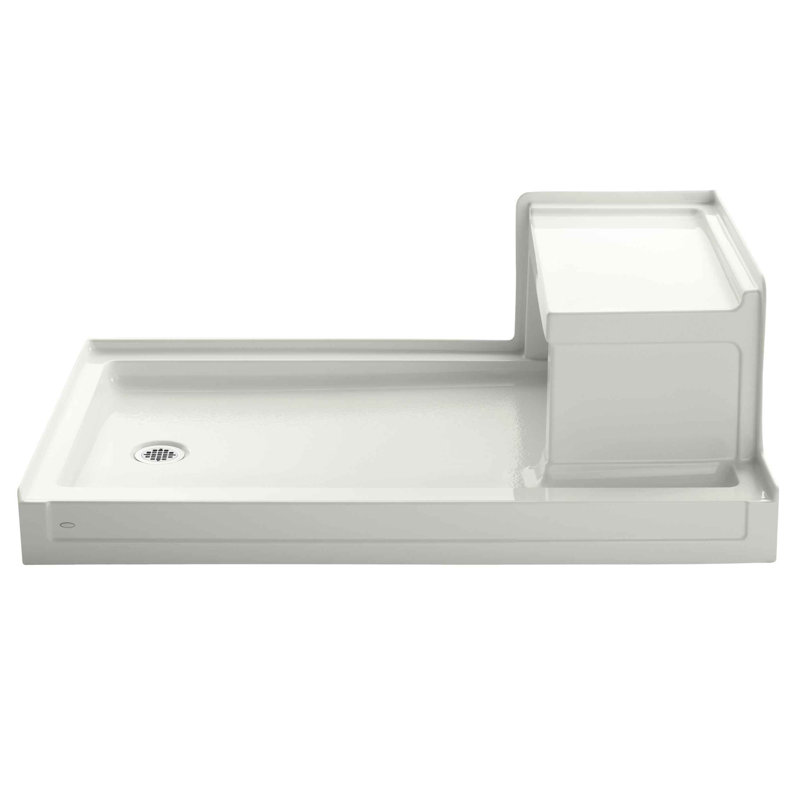 Tresham 60" W x 36" D Single Threshold Shower Base, Dune