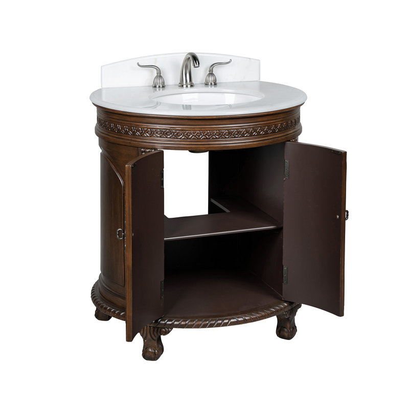 Ensemble de meuble-lavabo simple 36 po Dillow, Brun