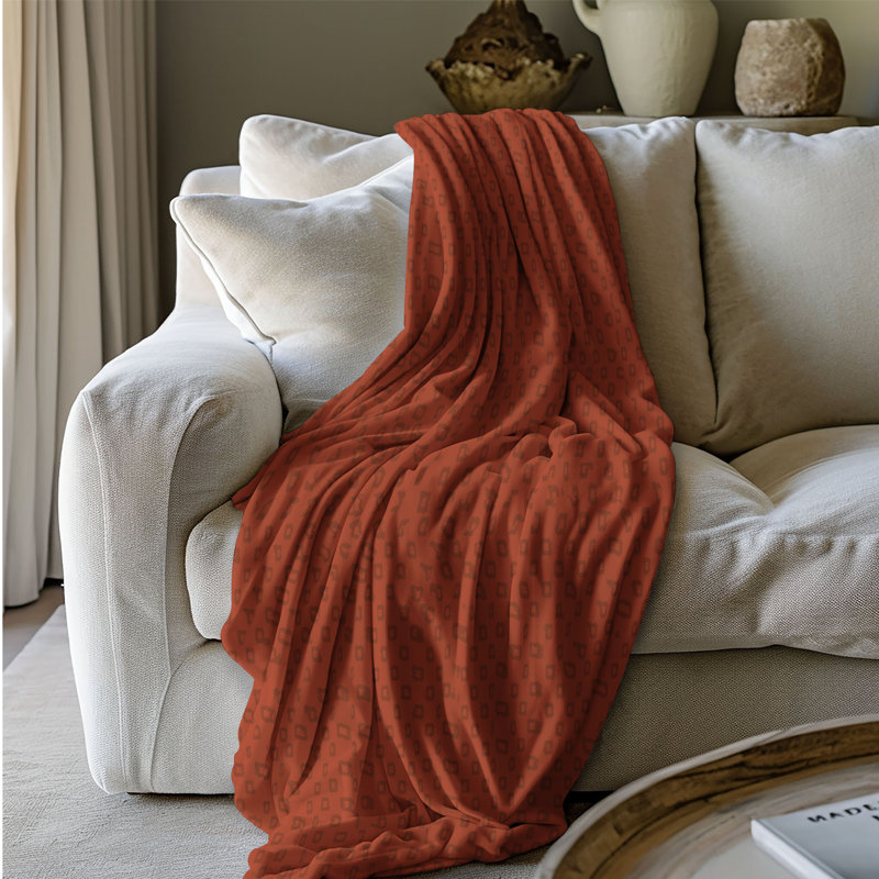 Comfy Citrus - Couverture sherpa de qualité supérieure 1 pièce, Lit simple