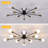 Lorise 10 - Light Dimmable Sputnik Spider Chandelier-289958797