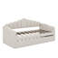 Lit de jour simple tapissier avec couchette et ports de chargement USB-593160934