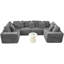Canapé modulaire en velours côtelé 135,5 pouces Compression