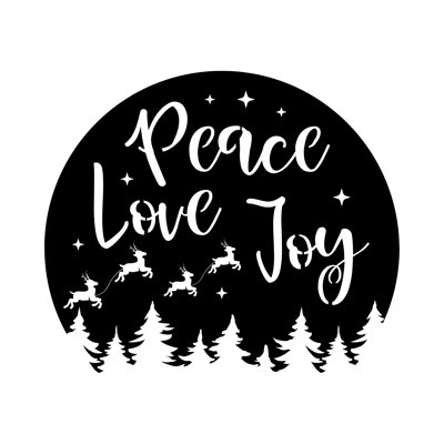 Peace Love Joy Metal Wall Décor