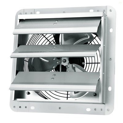 Ventilateur de 10 pouces à obturateur, 820 pi³ / min, ventilateur de grenier mural en aluminium avec moteur à courant alternatif, ventilation et refroidissement pour serres, garages, remises, magasins, FCC