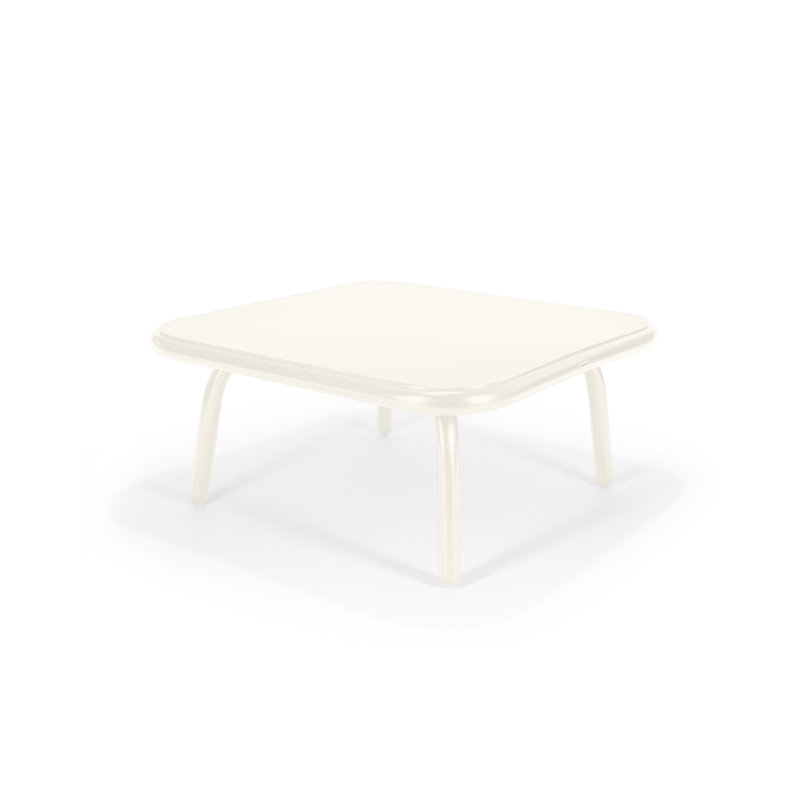 Holsen 42" Square Rigid Balcony Height Table, 19" H x 42" W x 42" D, White / Smooth White