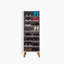 Armoire à chaussures moderne avec pieds et poignées en bois massif, blanc, 19,7 x 53,1 x 15,0 pouces | Panneau de particules 100% mélaminé, revêtement UV, nombreuses tablettes | Conception géométrique abstraite, parfaite pour les solutions d'entrée et de rangement