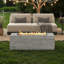 Foyer d'extérieur au propane rectangulaire 41,9 po avec couvercle imperméable et pierres de lave VESano Sleek-648089893
