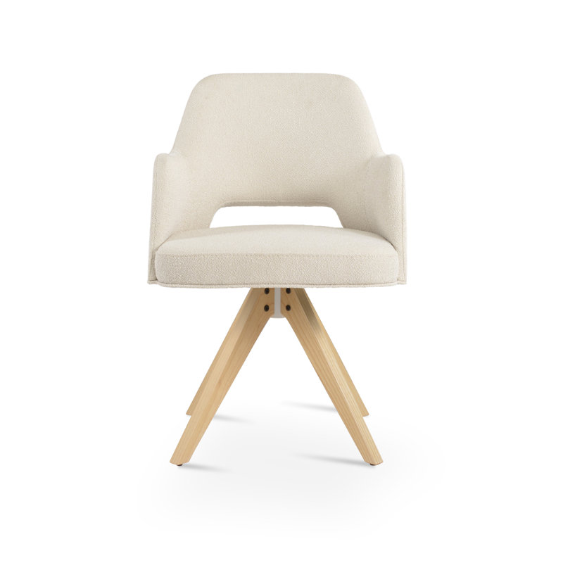 Fauteuil pivotant Marash, Naturel