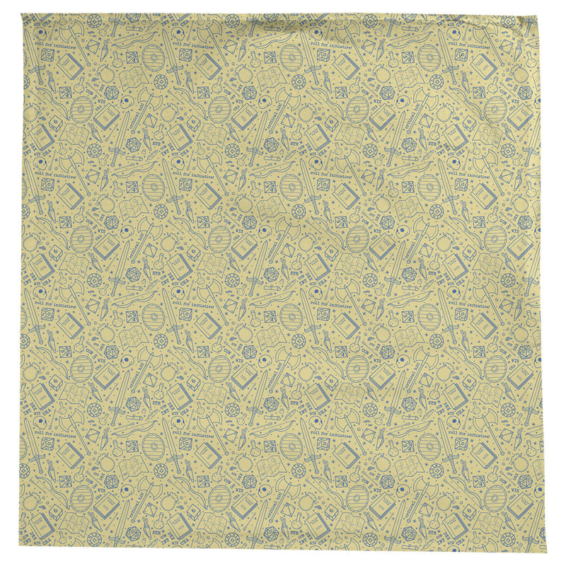 Nappe à motif rpg Leffel, Jaune / Bleu