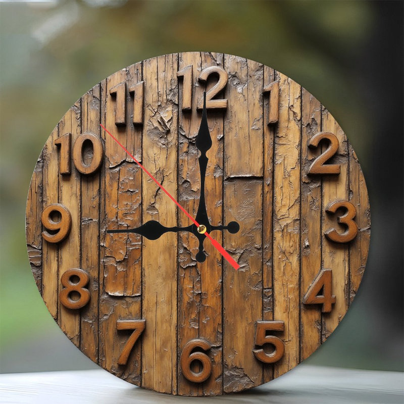 Horloge murale rustique