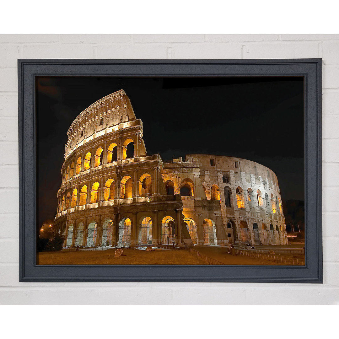 Colosseum Night Glow - Einzelner Bilderrahmen Kunstdrucke