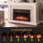 32" Electric Fireplace Inserts heater - Recessed Fire Places Electric Fireplace Insert with Remote Control, 8H Timer, 6 Brightness Settings, 750 | 1500W, (32"W x 22"H) Black-1382199995