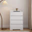  Commode 4 tiroirs sans poignée - blanc-651214550