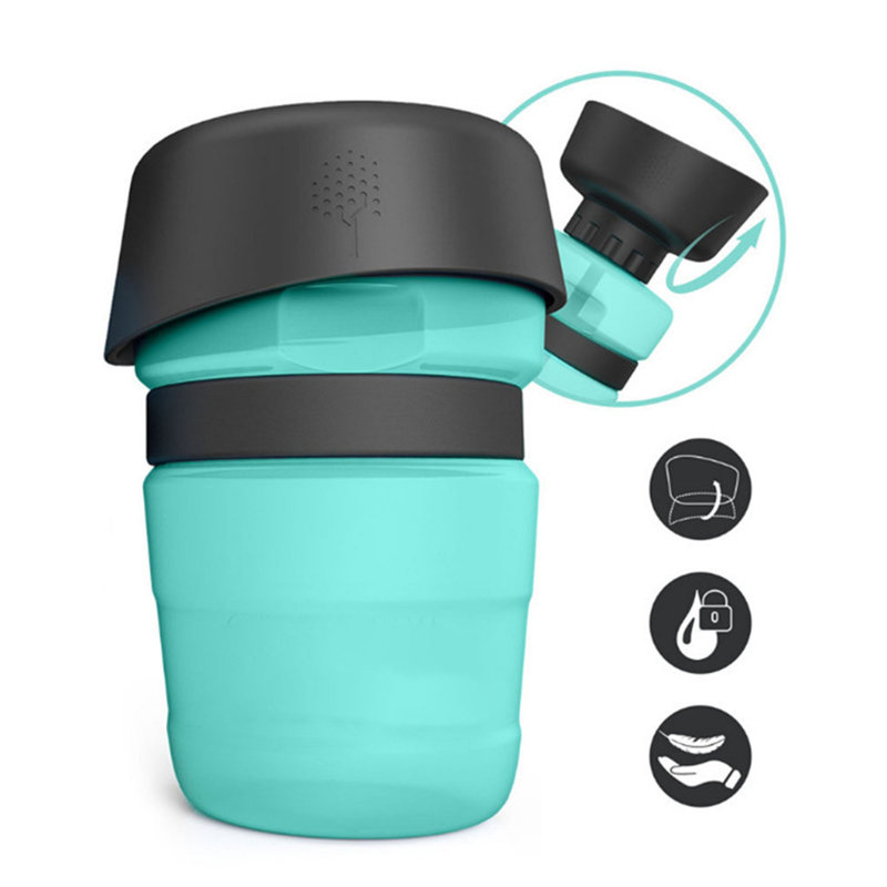 Tasse d'eau pour animaux Creative Squeeze, 17,6 oz, Turquoise