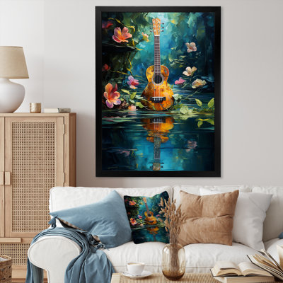 Art tropical sur toile, guitare tropicale euphonique II
