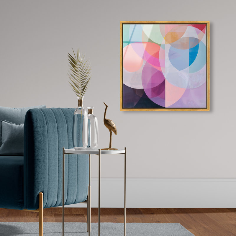 Prismatic Orbit I Square High-Gloss Frameless Acrylic Glass Wall Art Abstract Print by Oliver Gal, Ready to Hang, 12 x 12