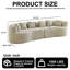 Canapé modulaire incurvé avec siège profond, support en mousse à mémoire de forme nuage, chenille de luxe sans assemblage à quatre places pour une détente ultime et un confort spacieux.-1641238284