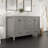 Minnich 60"W x 22"D Double Sink Bathroom Vanity with White Carrara Countertop and Undermount Porcelain Sinks-1261306629-1261306630