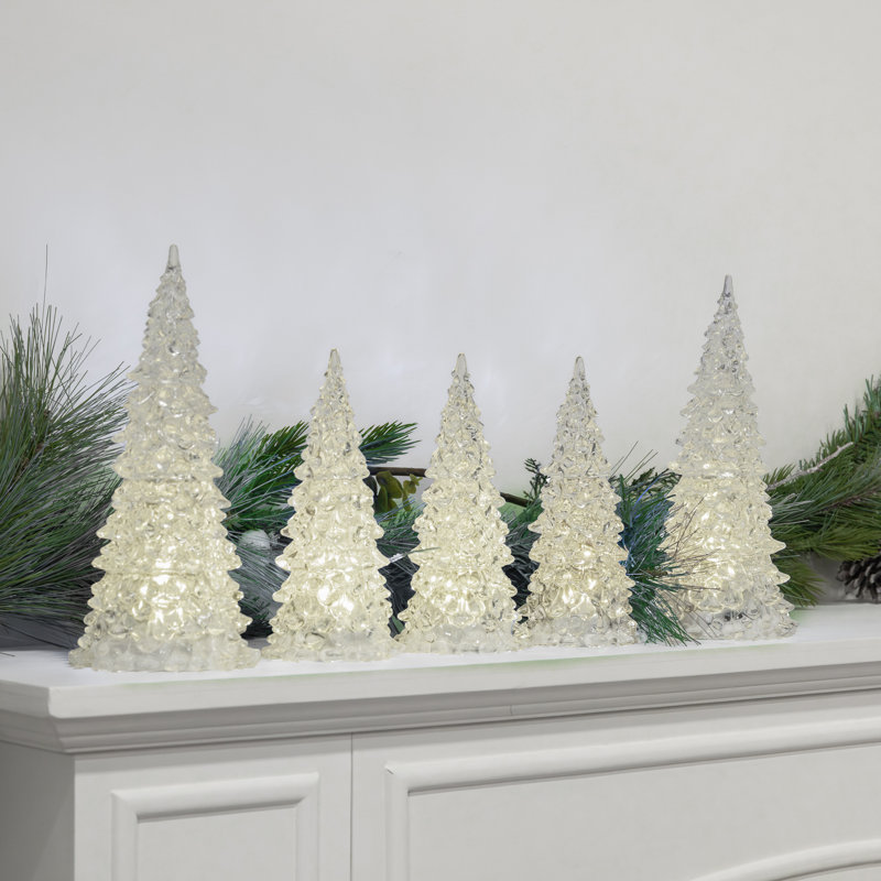 Battery Operated Crystal Trees - 5 Count