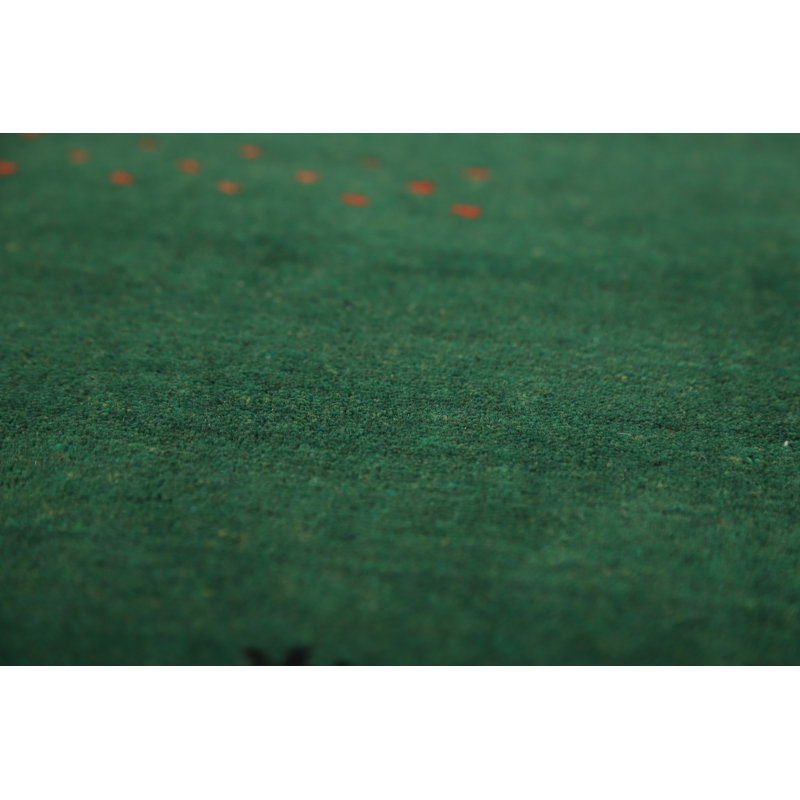 Green Gabbeh Oriental Area Rug