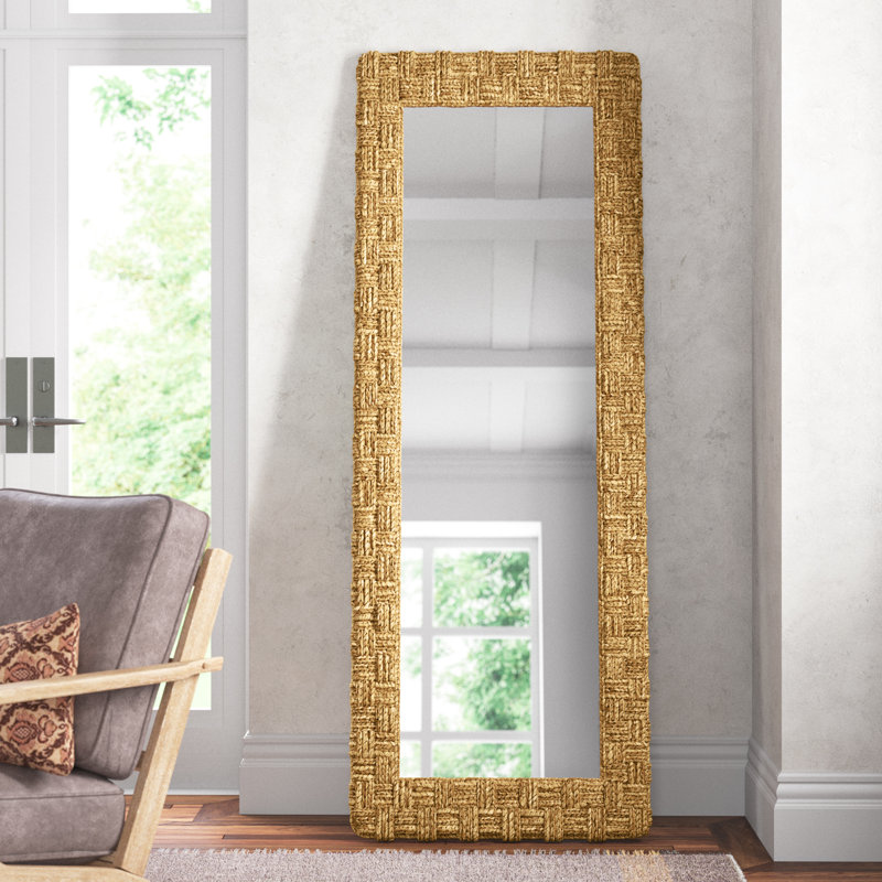 Porto Rattan Rectangle Floor Mirror
