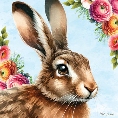 Lapin et fleurs par Nicole DeCamp