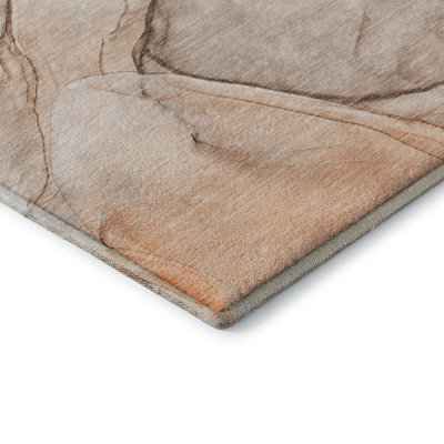 Premium Machine Washable Cerrito AMF502 Orange Rug