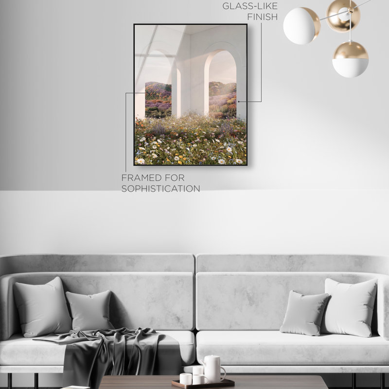 Sunlight Coming Through High-Gloss Frameless Acrylic Glass Wall Art Landscape & Nature Print by Oliver Gal, Ready to Hang, 16 x 20