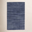 Caron Navy Hand-Woven Striped Rug