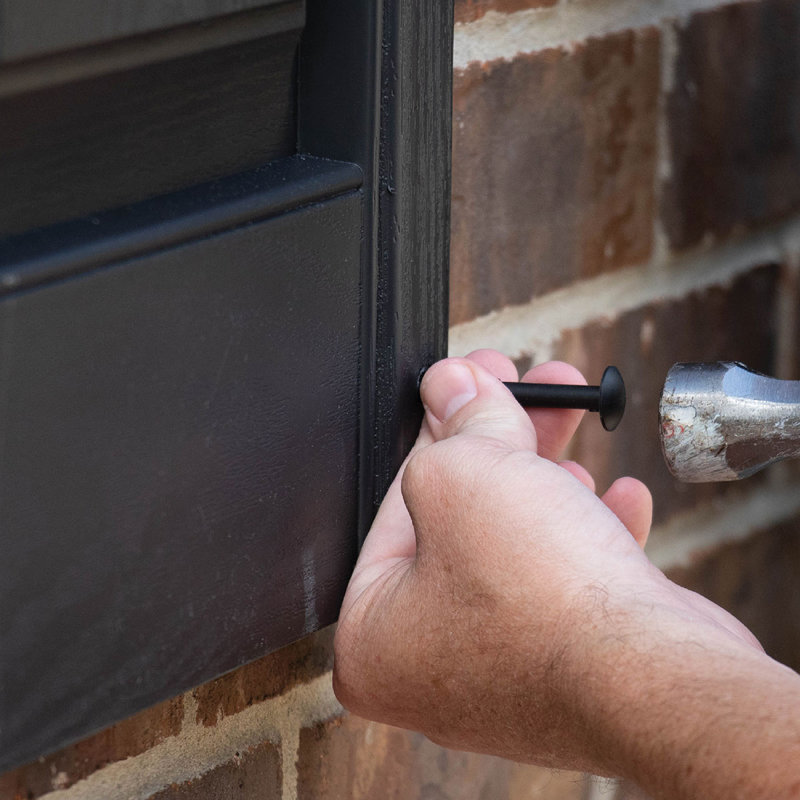 Black Vinyl Raised Panel Exterior Shutters, 12" x 80"