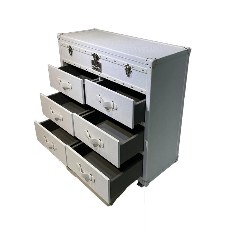 Industrial Style Sideboard With Multiple Drawers 39.37'' W Dresser