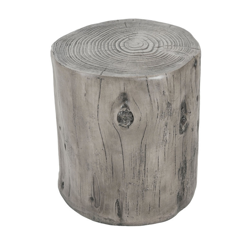 Tivaro Rustic Tree-Stump MGO Side Table