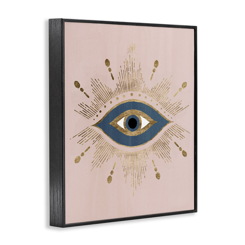 Evil Eye Glam Boho, Giclée encadrée noir minuit, H 20 po x l 16 po