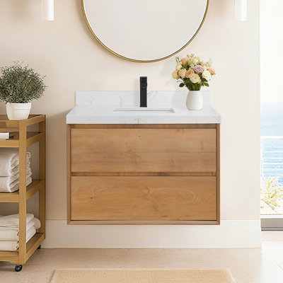 Meuble-lavabo flottant avec lavabo 36 po Verwood